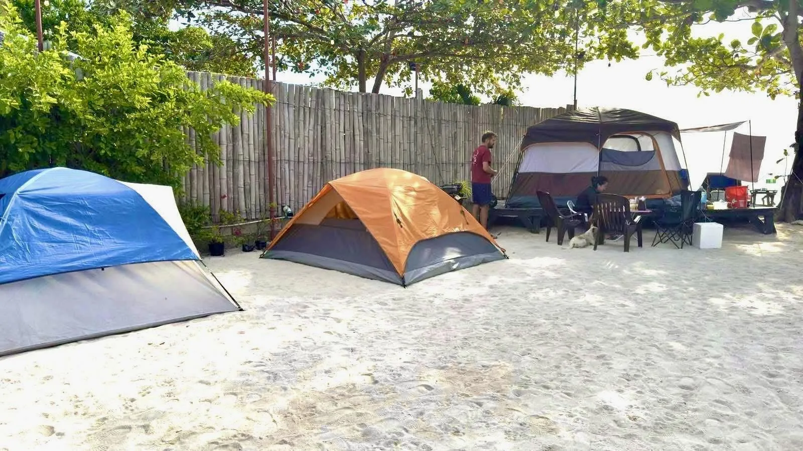 Guests enjoying Sabas Beach resort