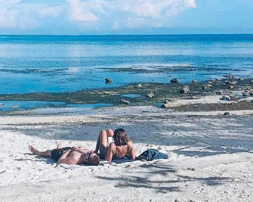 Beachfront views at Sabas Campsite
