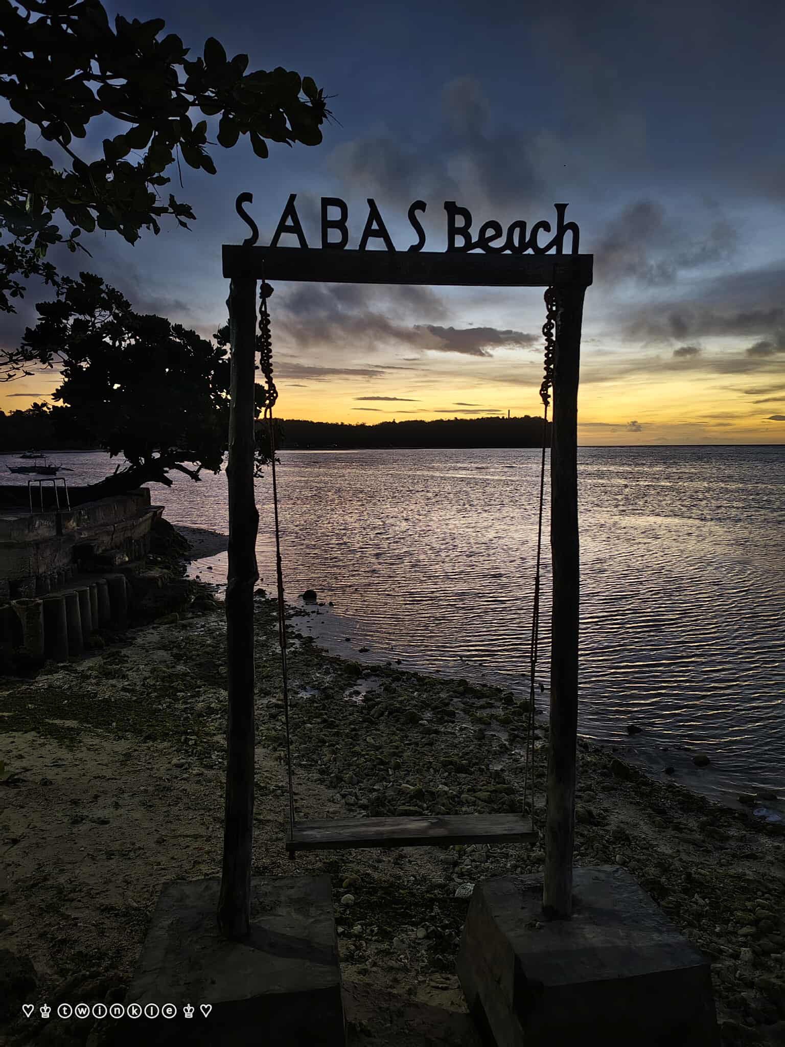 Magical sunset swing moment at Sabas Beach